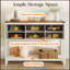 Grande armoire de rangement moderne blanche Efecan