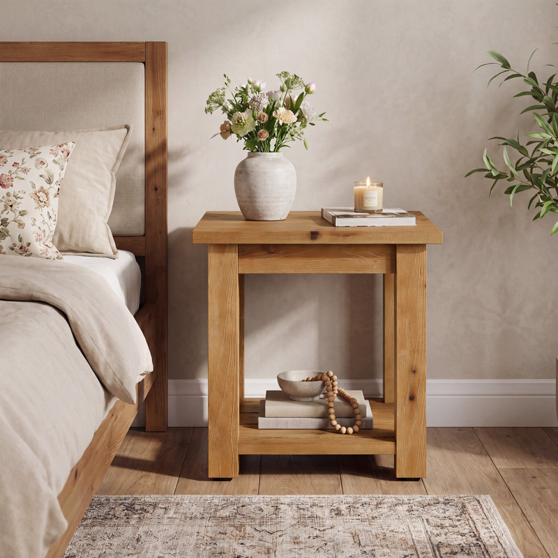 Solid Wood End Table
