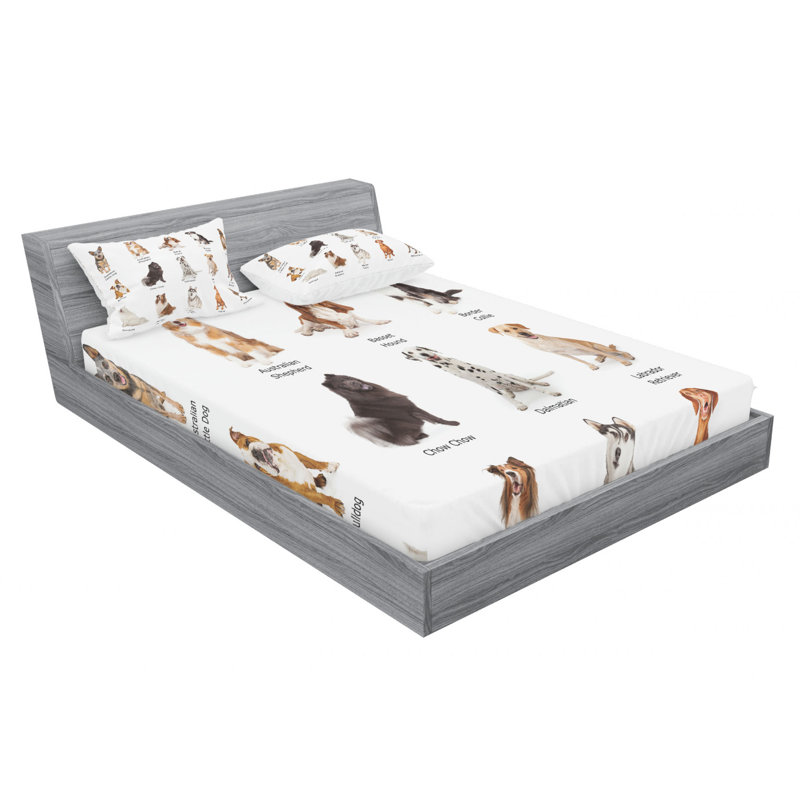 Microfiber Sheet Set, Queen Sheet Set with Fitted Sheet