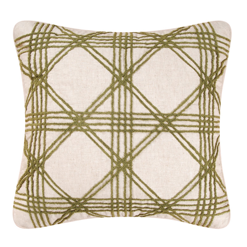 Lattice Tufted Throw Pillow