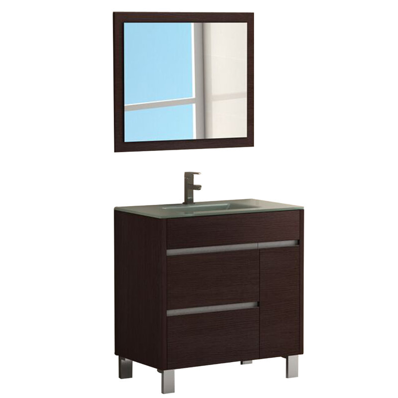 Ensemble de meuble-lavabo simple 32 po Darius, Wengé