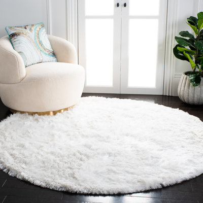 Morrell Hand Tufted Shag Solid Color Area Rug