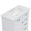 Meuble-lavabo 36 po avec lavabo, lavabo en céramique, 2 tiroirs basculants, charnières de porte à fermeture en douceur, blanc-2134905080