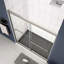 Porte de douche à dérivation - verre trempé 1/4 po, chromé, 50 54 po x 70 po, bonne fonction de fuite, coulissante confortable, facile à nettoyer, système