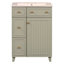 Armoire de meuble-lavabo 24 po avec lavabo en céramique, 2 tiroirs, 1 porte-111123920