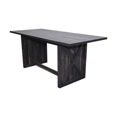 Table de salle à manger 70,15 "6 à 8 pieds Peoplerectangular antique Grayx solide pour une utilisation quotidienne