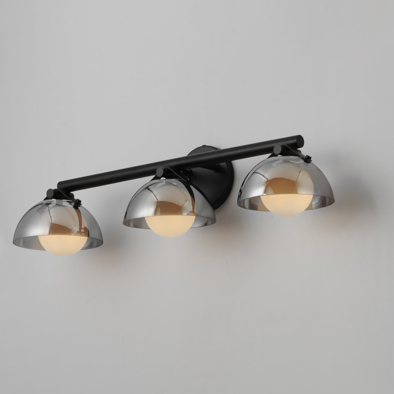 Domain 3 - Light Vanity Light, Black, Smoke