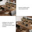 Table de conférence 94,49 po en bois massif brun minimaliste italien