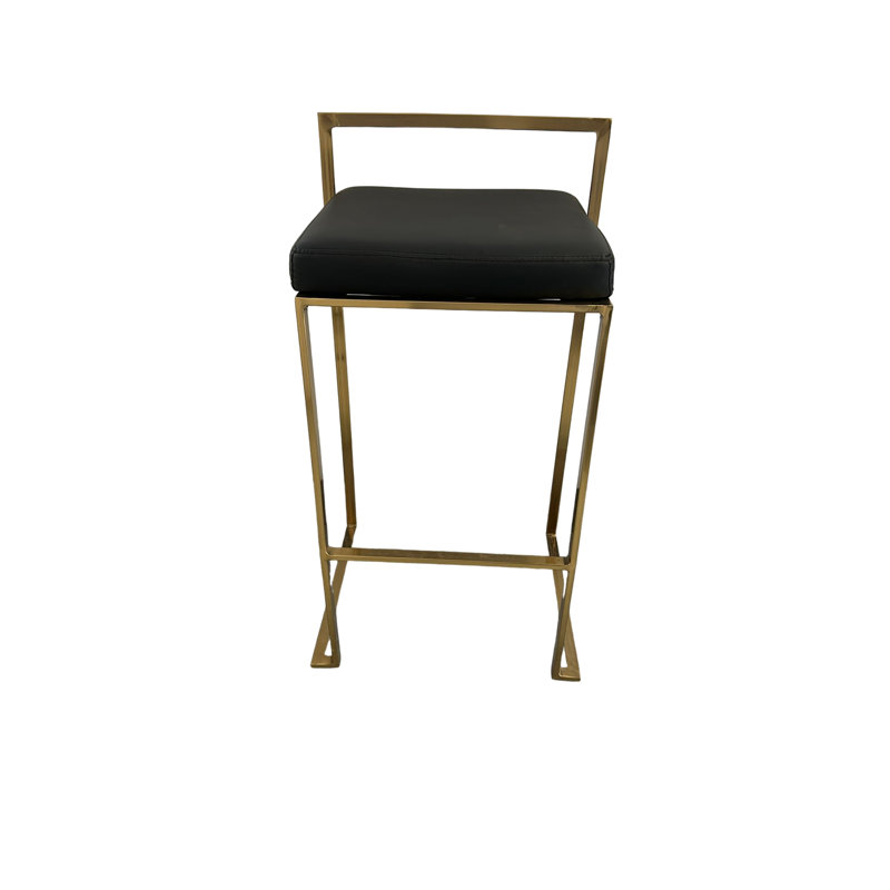 Tabouret de comptoir à tuyaux, Noir