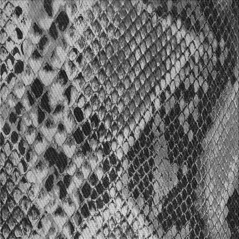 Tapis noir / gris à imprimé animal, Carré 5 pi