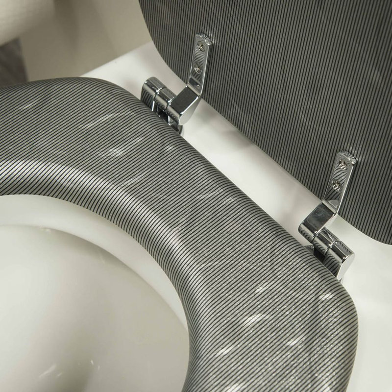 Tiger Toilet Seat Glitter MDF Grey
