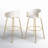 Josie 30" Fixed-Height Bar Stools with Gold Metal Base & Round Footrest-90576933