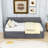 Twin Upholstery Daybed with USB Charging Armrest and Twin Trundle-1517183722