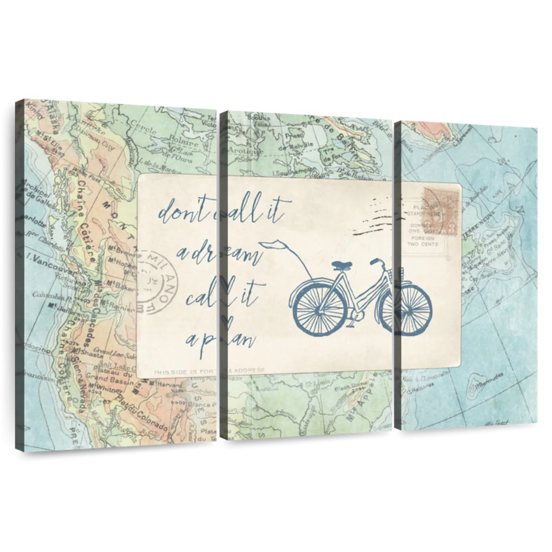 Travel Posts I, 20" H x 33" W