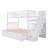 Rustic Style Bunk Bed With Trundle, Solid Pine Construction