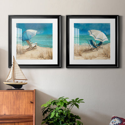 Retreat To The Beach Retreat To The Beach I - ensemble de 2 reproductions de cadres photo