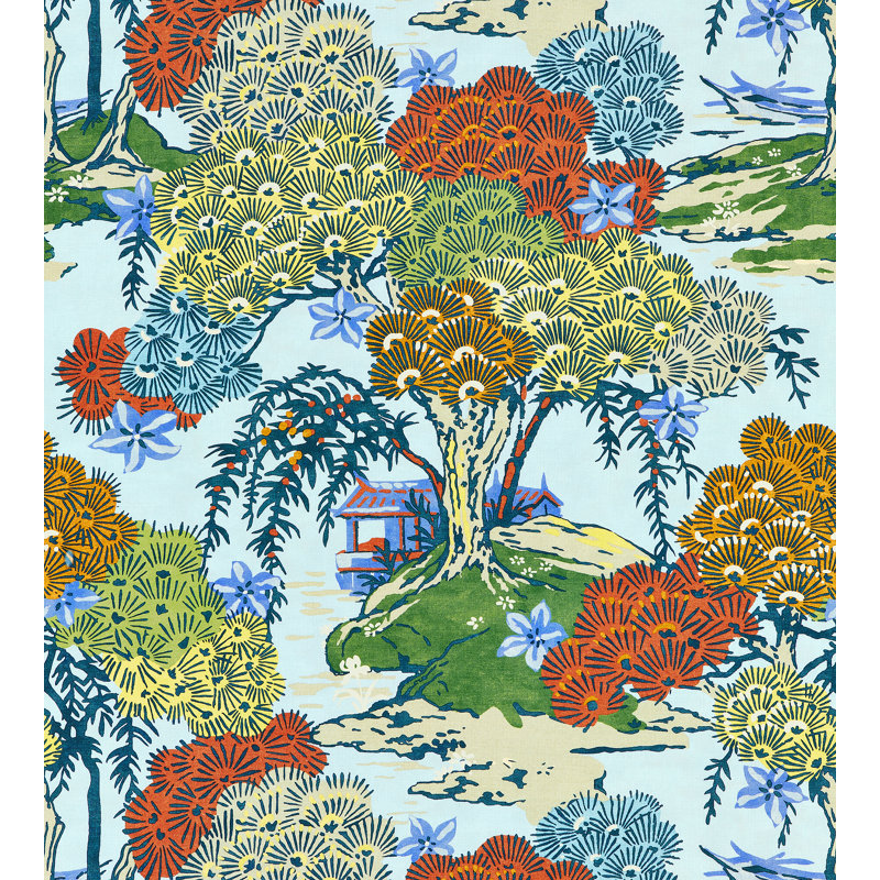 Pacifica Sea of Trees Fabric, Kaleidescope
