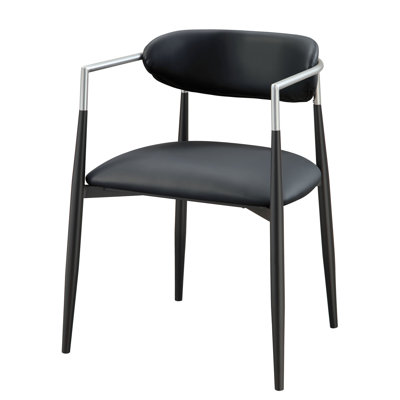 Chaise avec accoudoirs en cuir synthétique Kahl