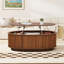 Table basse ovale à plateau relevable de 43,3 po avec rangement-1703234246