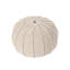 Pouf rond en coton Bordeaux, beige