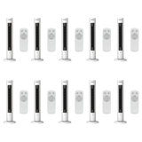 Hurricane 40" Triple Action Air Enhancing Tower Fan and Diffuser, 10 Pack, White
