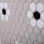 Carreau de mosaïque en porcelaine nid d'abeille 1 po x 1 po Value Series-98546890