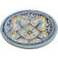 Assiette en céramique andalouse de style Mid-Century bleu et orange