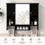 Armoire à pharmacie murale 35 po x 28 po avec miroir et barre à serviettes