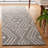 Vedika Hand Tufted Wool/Cotton Geometric Rug in Gray/Ivory-2067752726