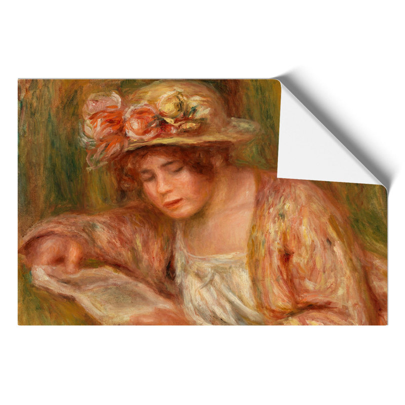 Andree In A Hat by Pierre-Auguste Renoir - No Frame Painting, 30cm H x 42cm W x 0.1cm D