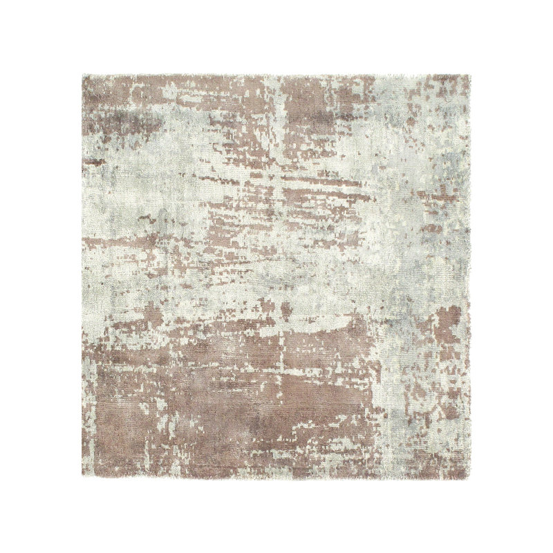 Fine Hand knotted V.Silk Modern rug 2' X 2'
