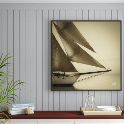 « voilier », reproduction de photo encadrée