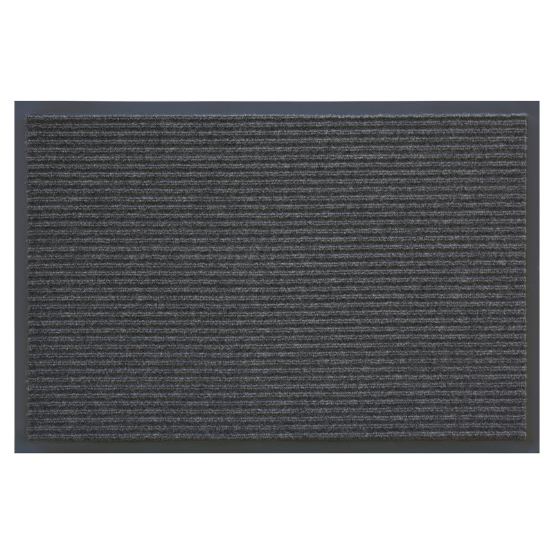 Tapis d'intérieur / extérieur antidérapant Alem, Rectangle 2 pi x 3 pi, Gris clair