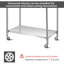 Établi en acier inoxydable 48 po Beachemy