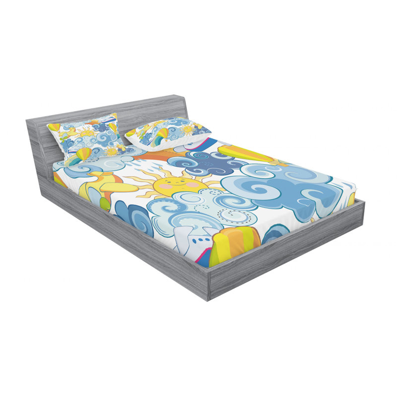 Microfiber Sheet Set, Queen Sheet Set with Fitted Sheet