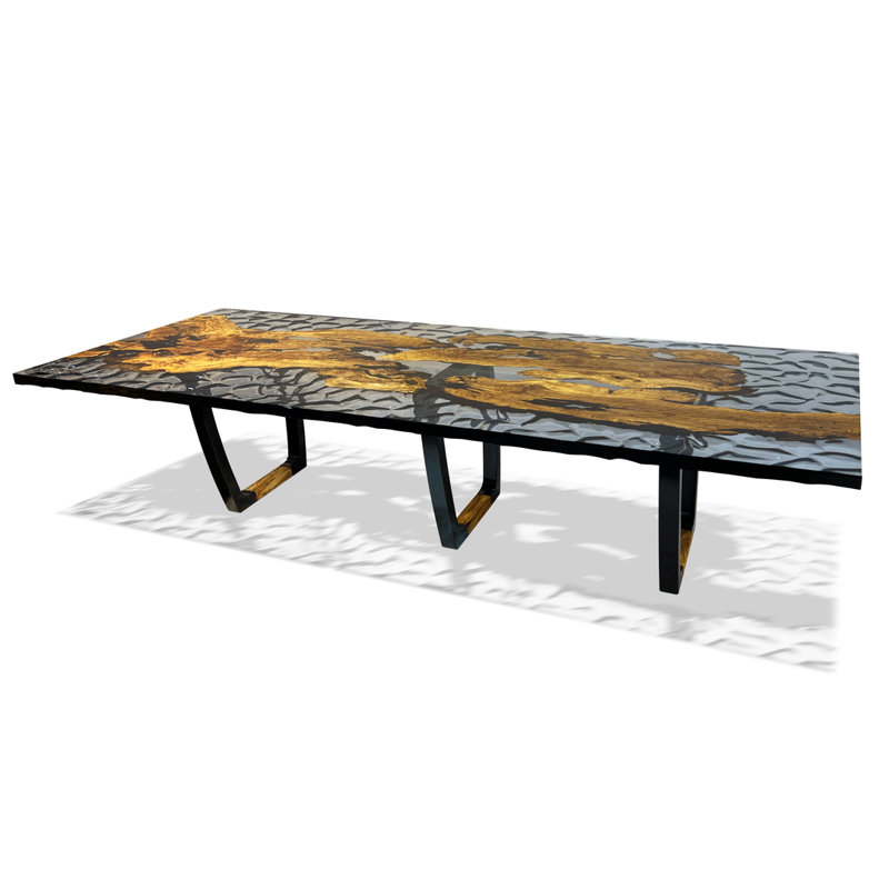Dining Table, Aerospace Orange, H75 x L275 x W122cm