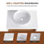 Meuble-lavabo flottant avec lavabo vasque et tablette ouverte, conception moderne peu encombrante-364906929