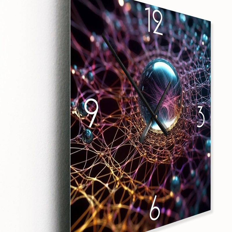 Matrice de fusion de cristaux liquides - très grandes horloges murales fractales, H 32 po x l 16 po x P 1 po