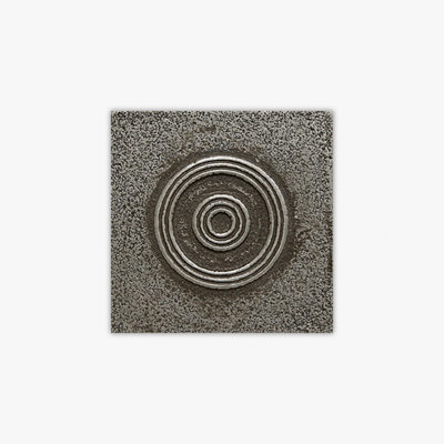 Pewter Natural Circles Polyurethane 2x2 Decorative Insert