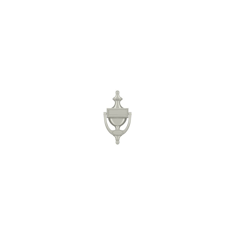 Victorian Brass Door Knocker, Brushed Nickel