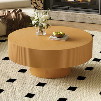 Table basse ronde de 31,5 po avec couvercle rabattable - corde de chanvre et rotin, de style rétro, pour la salle à manger, la cuisine et le salon