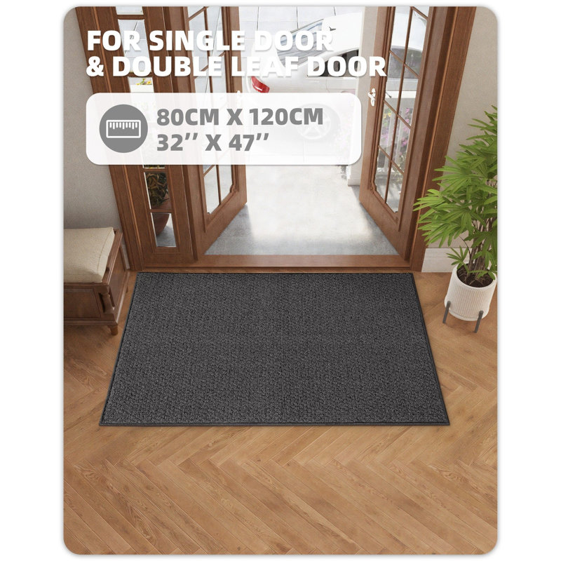 Paillasson Domitilla, Gris foncé, L 32 po x L 47 po