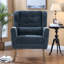 Chaise d'appoint moderne en chenille, pieds en bois, salon confortable pour le salon