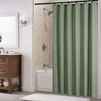 Utopia Alley Waffle Weave Shower Curtain for Bathroom, 120 GSM Weighted Polyester Bath Curtain  (71" W × 79" H)