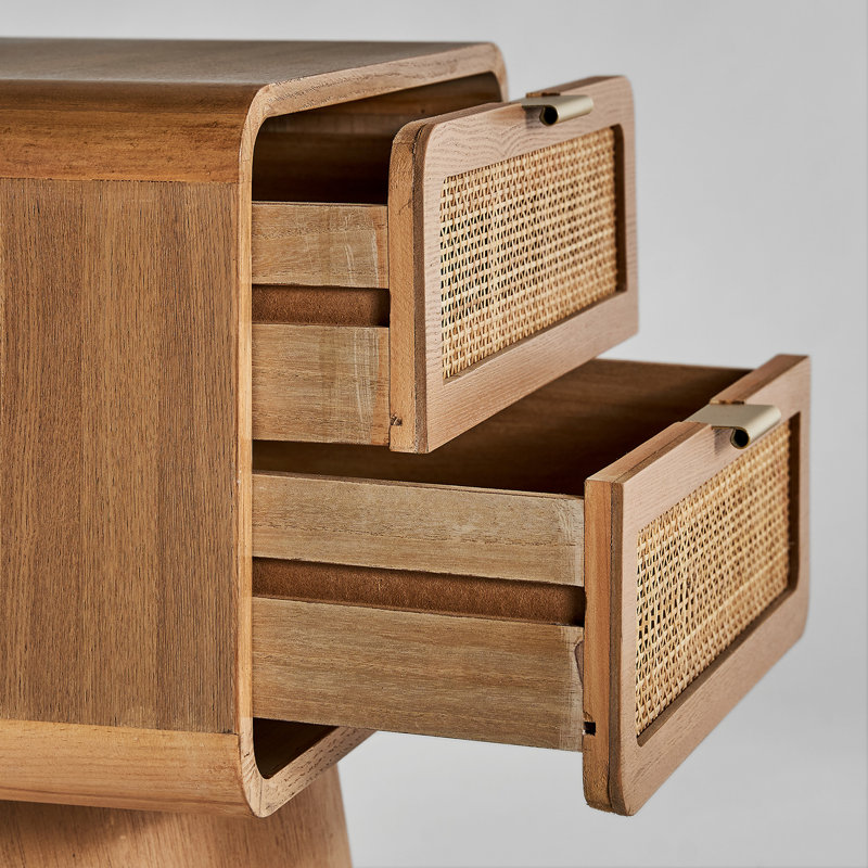 43cm W Solid Wood Bedside Table