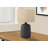 h table black ceramic beige shade 24" Ceramic 1-Piece Table Lamp Black