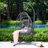 Durable Outdoor Egg Hanging Chair With Stand, Comfortable Wicker Swing For Indoor And Patio Use, Perfect For Relaxation