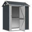 Garden Shed 192X152.5X237 Cm Galvanised Steel-1714038239