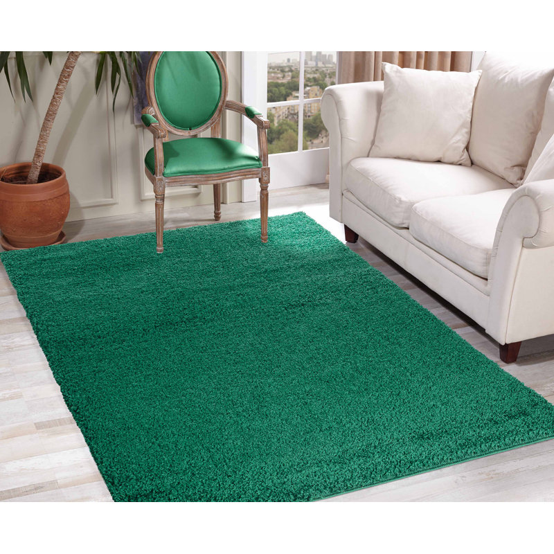 Esterly Solid Colour Shag Area Rug, Rectangle 200 x 290cm