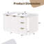 Meuble-lavabo flottant avec lavabo et armoire à pharmacie avec lumière DEL-1387967724-1387967726